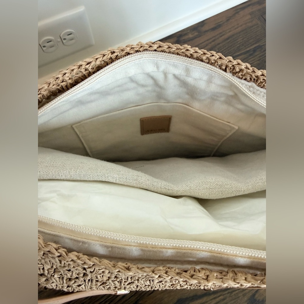 NWT Dolce Vita Ravello Tote Natural Raffia Tote Bag - Picture 10 of 14